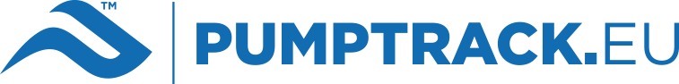 Logo de Pumptrack.eu, fabricante de circuitos modulares para bicicletas y deportes urbanos.